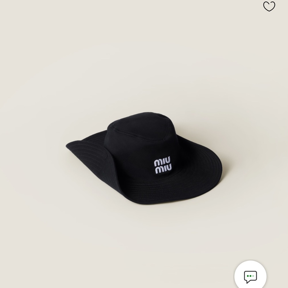 Miu Miu Black Wide Brim Hat